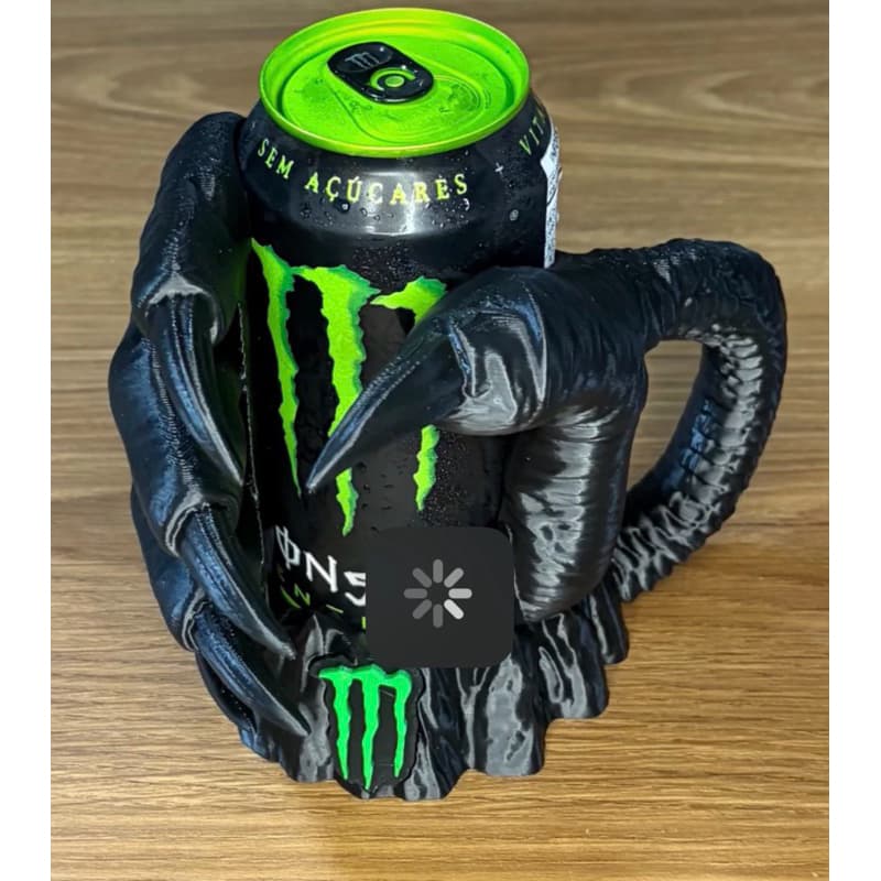 Suporte Garra  para Lata 473ml | Porta Lata Impresso em 3D | Caneca Garra Decorativa | Presente Geek
