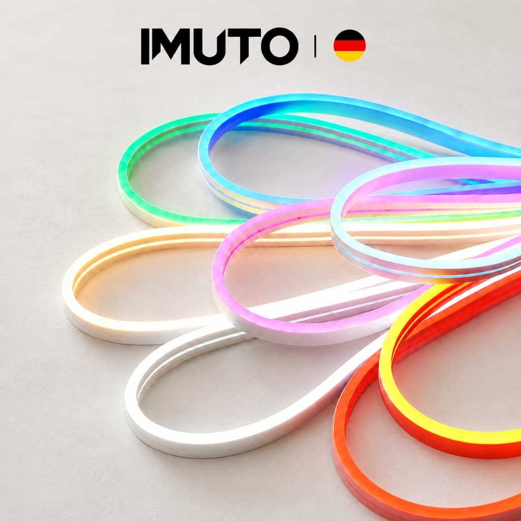 IMUTO Fita Neon LED 10M Flexível 110V com Plugue IP65 Decoração Interna Externa Quarto Festa Natal