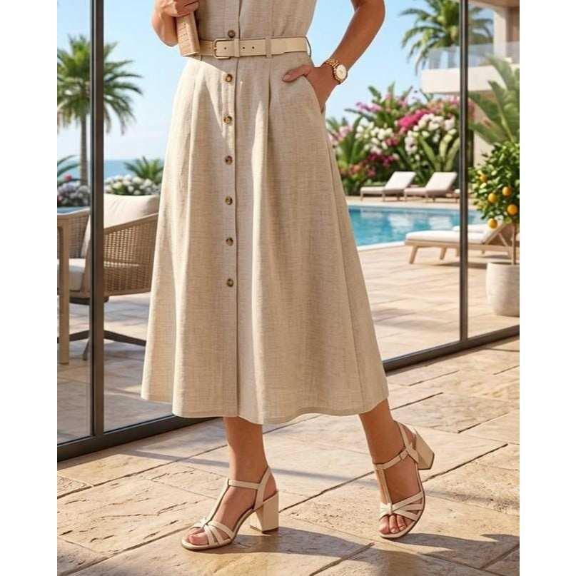 Sandália Feminina Tiras Salto Bloco Confortável Estilo Moda Confortável