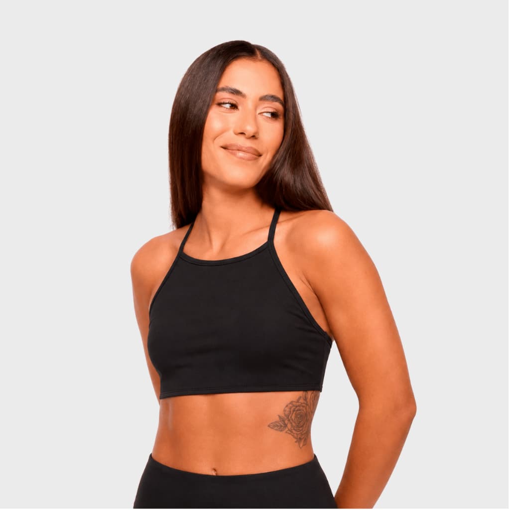 Top Alcinha Feminino Juvenil Fitness Praia Suplex Ajustável Cropped Verão P ao GG