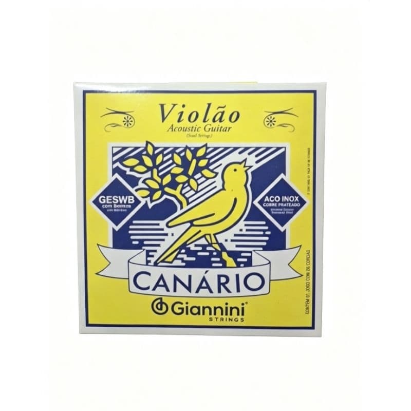 Encordoamento Violão Aço .011 Giannini Série Canário Geswb