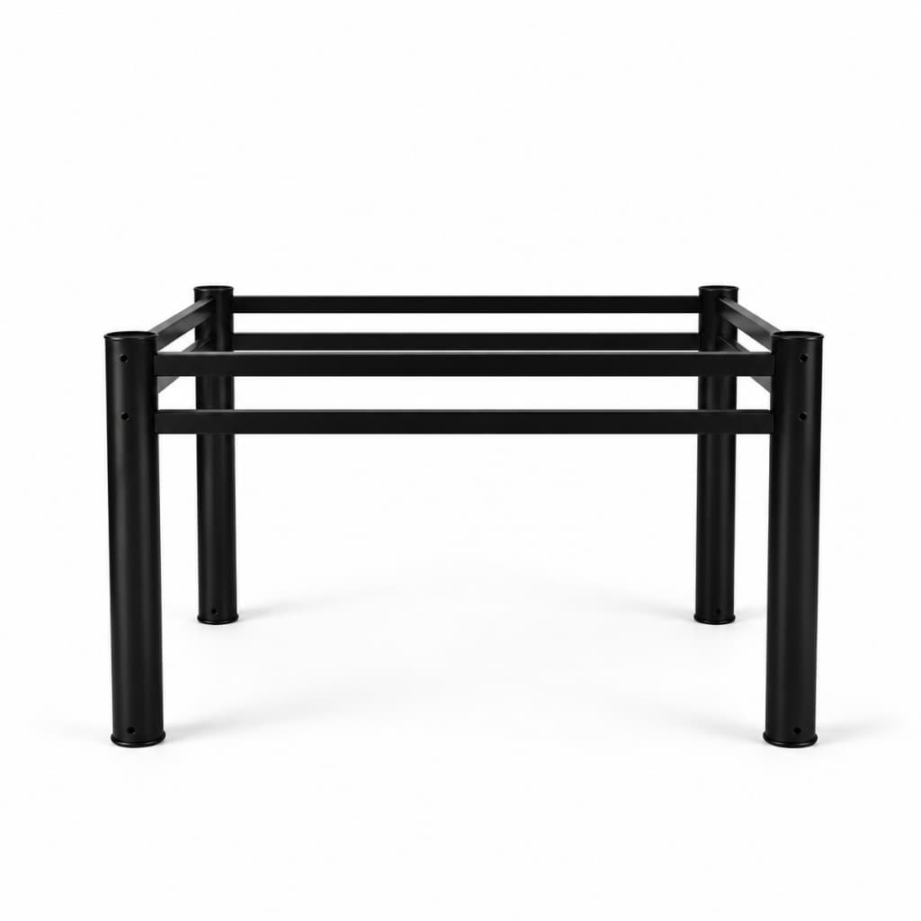 Base Para Mesa 120x80 Em Aço Carbono Reforçado Para Granito Madeira Vidro Mármore