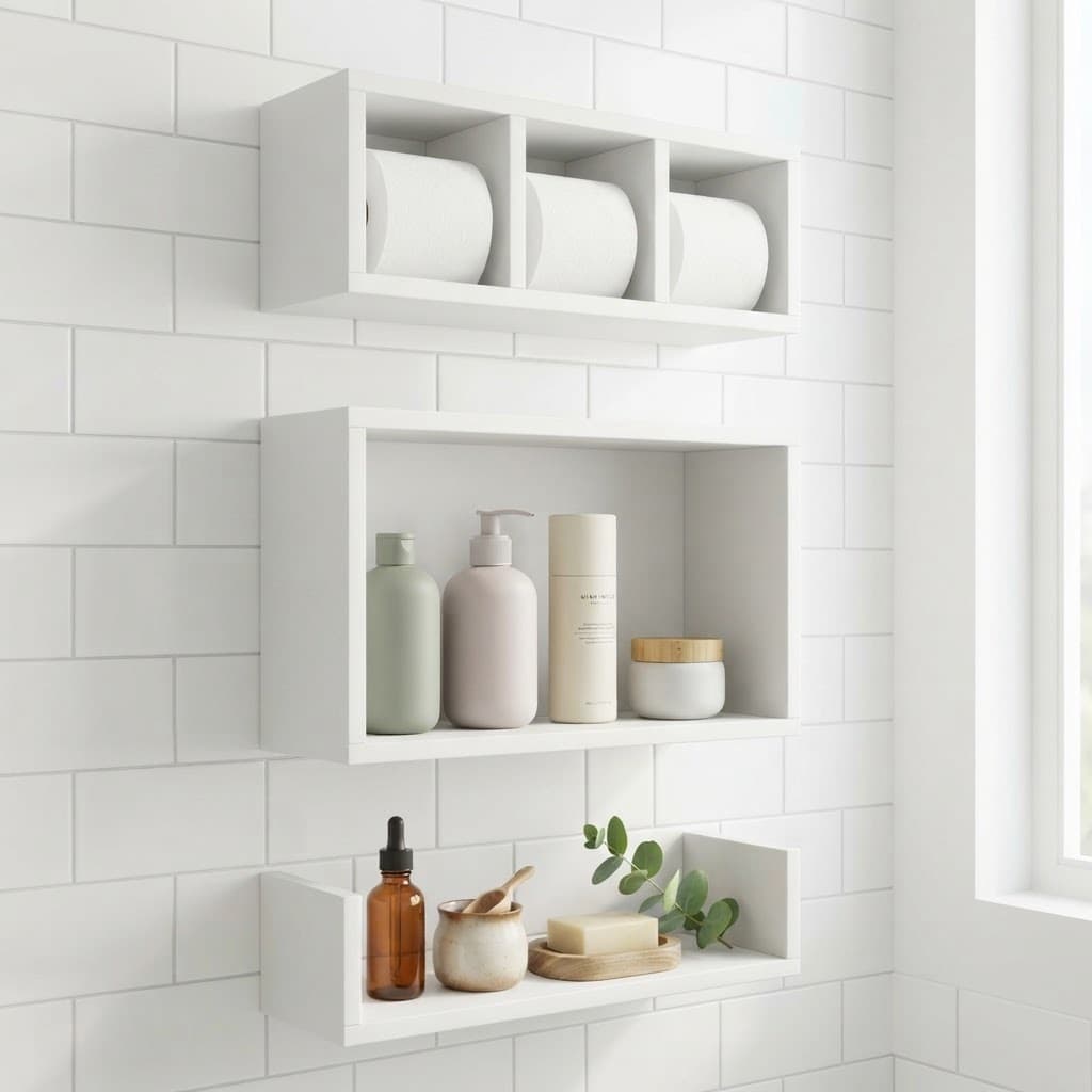 Nicho Prateleira Kit Colmeia Organizadora para Banheiro 3 Peças 100% MDF