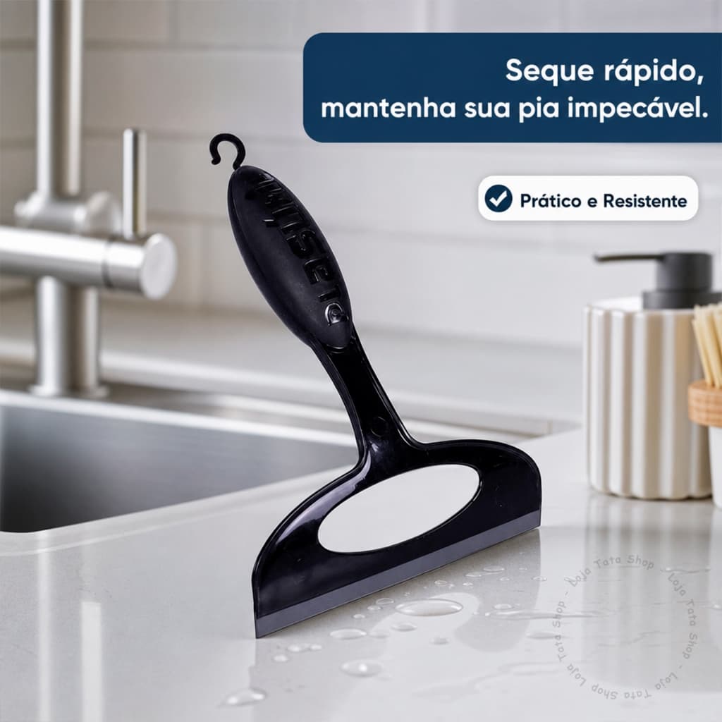Rodinho 16cm Pia Cozinha E Banheiro Plasútil Rodo Compacto Prático Alta Qualidade Base Silicone Gancho