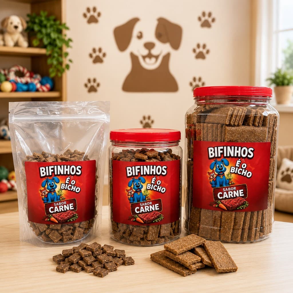 Petisco Para Cachorro Bifinho Sabor Carne Premium 400g 1kg 2kg Educação De Cães