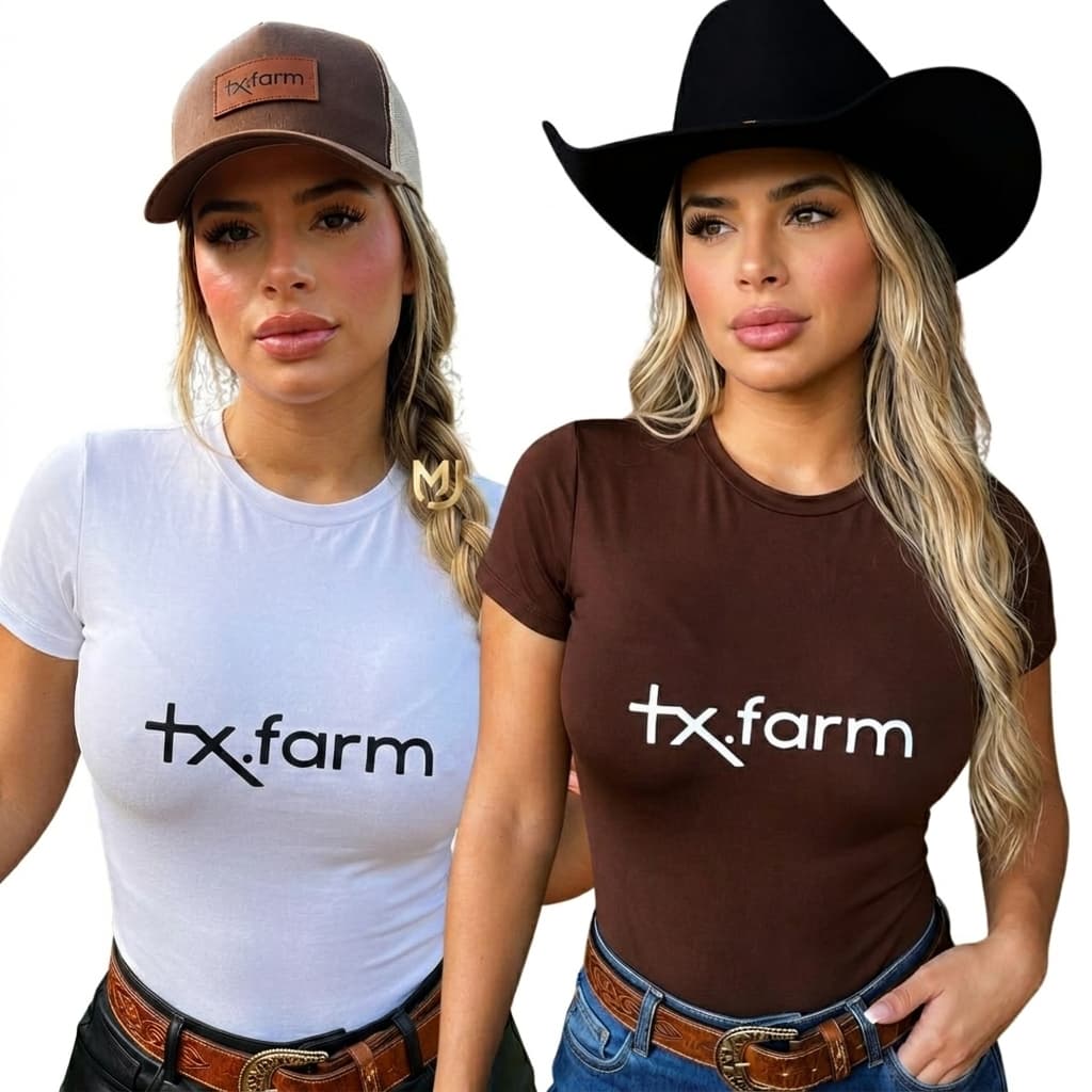 Body Feminino Country  Manga Curta Suplex Premium Forro Duplo São João Camiseta Justa Casual P ao GG