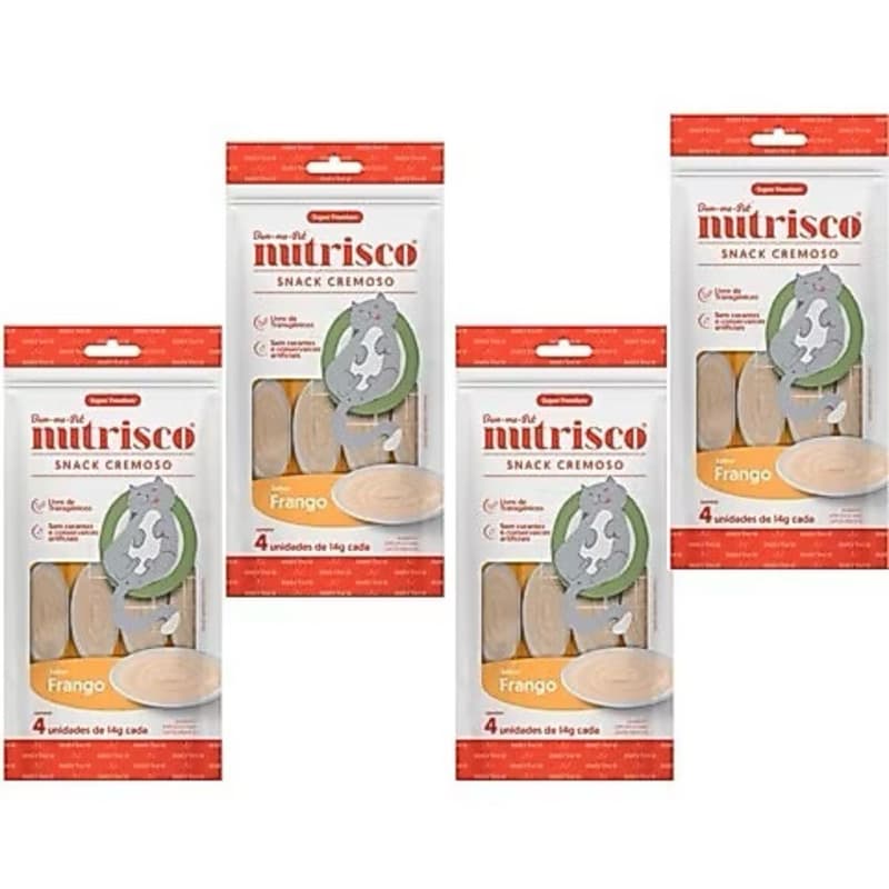 Kit 4 Nutrisco 56g cada Frango para gatos