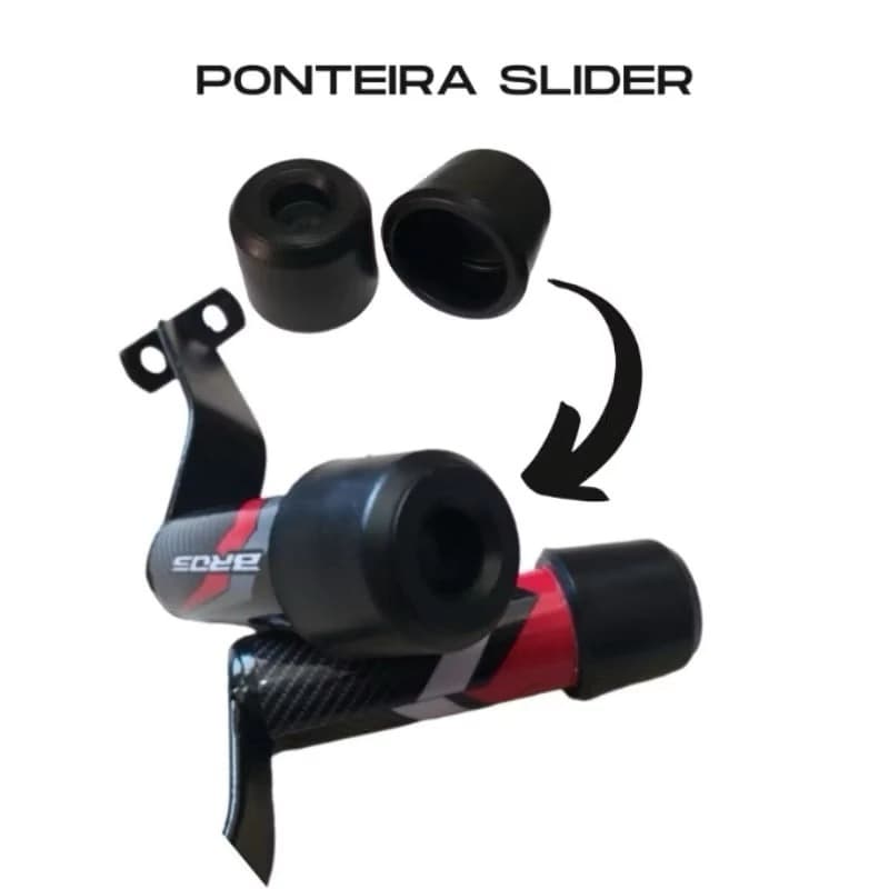 Tampa de Borracha Reforçada para Slider de Moto | Ponteira Protetora para Slider e Protetor de Carenagem