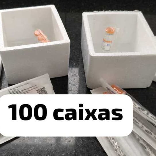 Kit 100 Caixas de Isopor 250ml com Tampa | Térmica para Medicamentos e Alimentos