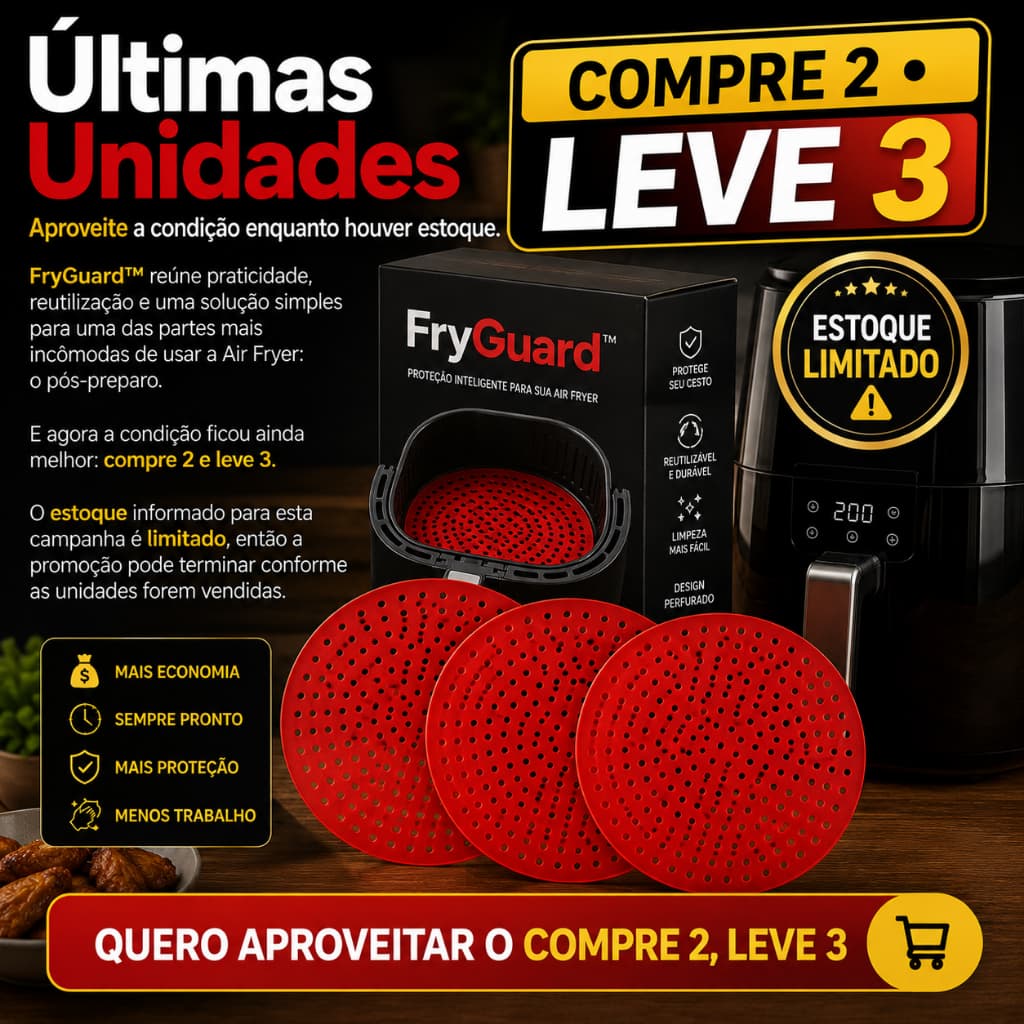 Leva 3  Paga 2 - Tapete Protetor de Silicone Air Fryer 19,5cm e 28cm Redondo Reutilizável Antiaderente - SORTIDAS