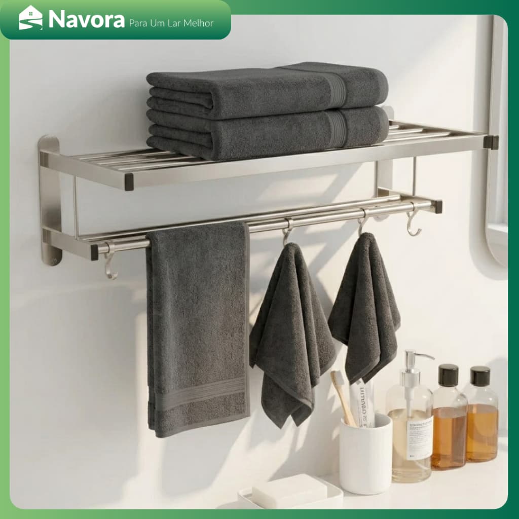 Prateleiras Suporte Com Alto Adesivos Para Parede Banheiro Cozinha Lavanderia Shampo Sabonete Toalha
