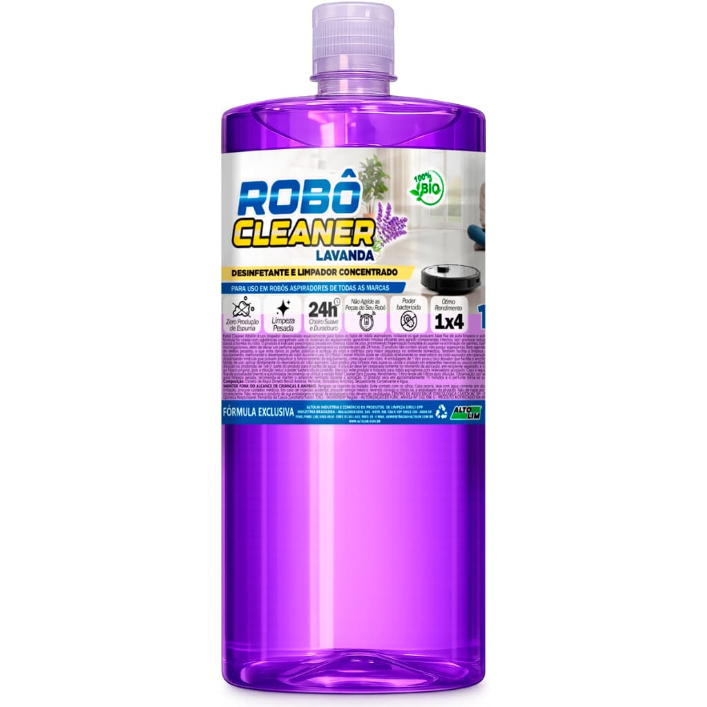 Desinfetante Robô Cleaner Zero Espuma 1L Para Robô Aspirador MOP Limpa Piso Produto Para Reservatório Concentrado