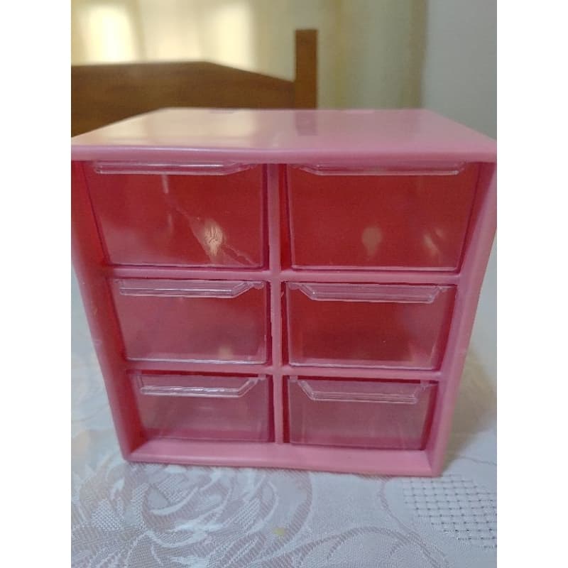 Porta Bijuterias Organizador Rosa 6 Gavetas Usado