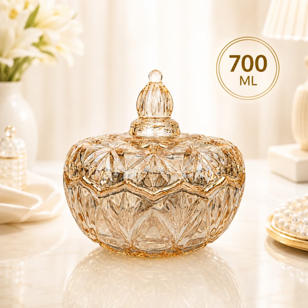 Bomboniere Potiche Madri 700 ml Ambar - Baleiro Elegante Decorativo