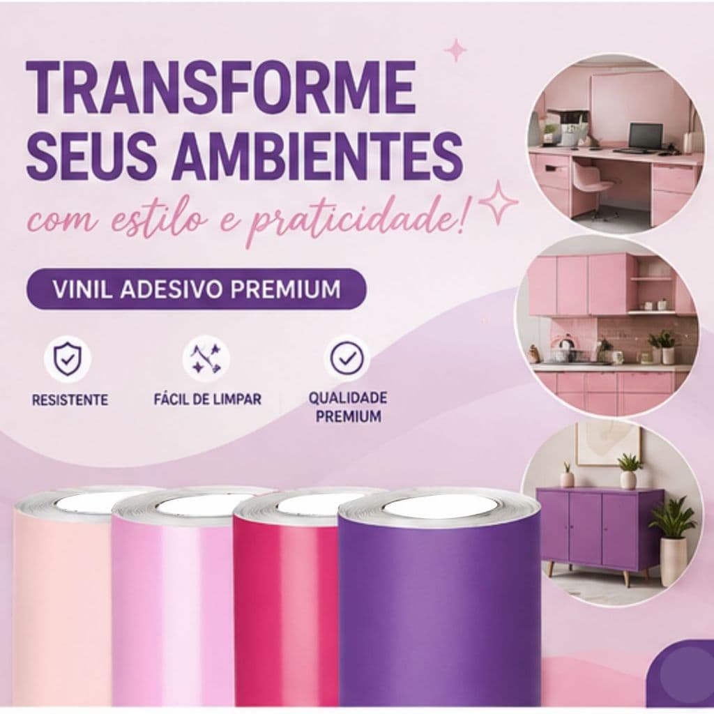 Envelopamento Móveis Papel Tipo Contact Rosa Claro 1 Mt X 50cm
