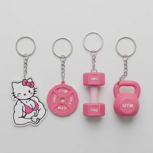 Kit Chaveiro Hello Kitty Maromba Halter, Anilha Etc. Com 4Kit Chaveiro Hello Kitty Maromba Halter, Anilha Etc. Com 4