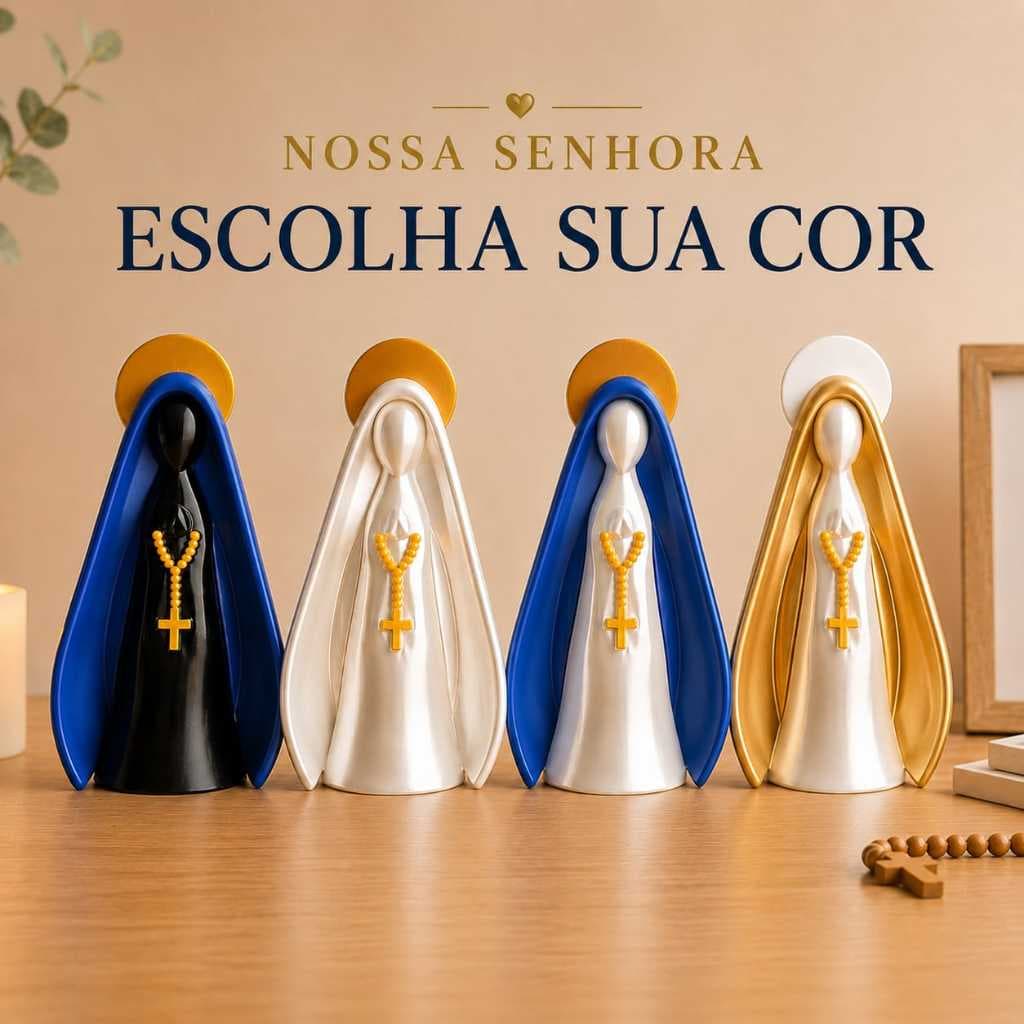 Imagem Nossa Senhora Aparecida 3D | Escolha a Cor | Santinha Decoração Religiosa Presente