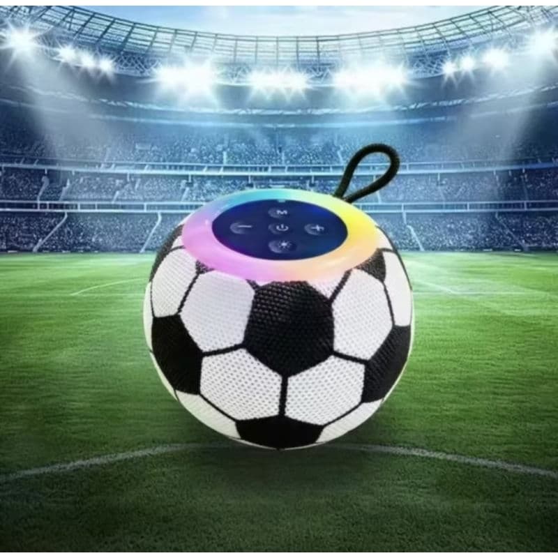 Caixa de som de bola de futebol 5w com led potente
