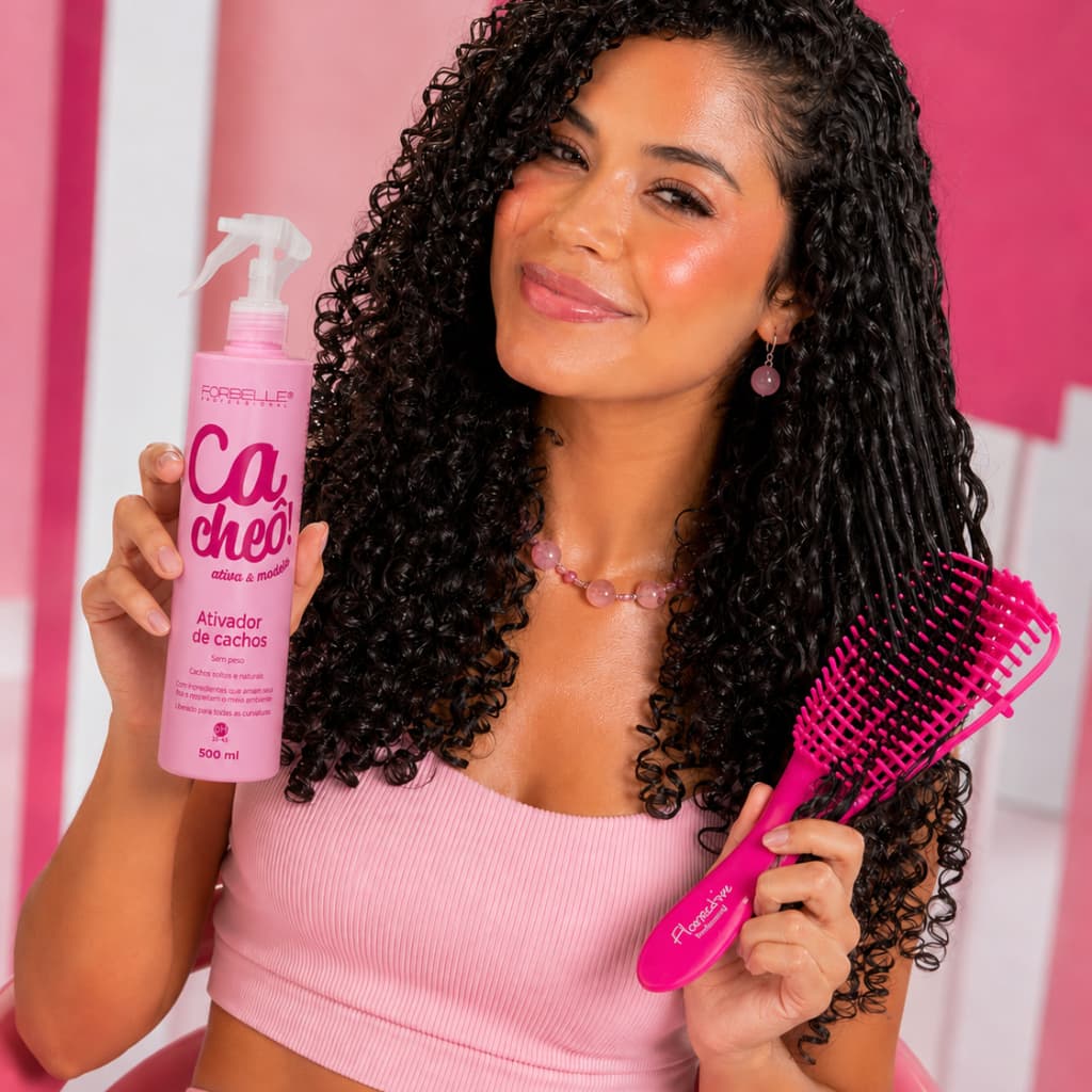 Cacheô! Ativa & Modela - Ativador De Cachos - 500 Ml - Forbelle Professional