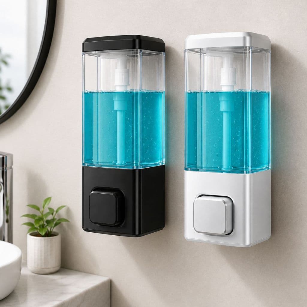 Dispenser Sabonete Saboneteira Gel Detergente 350ml Suporte Parede Plástico Banheiro Cozinha