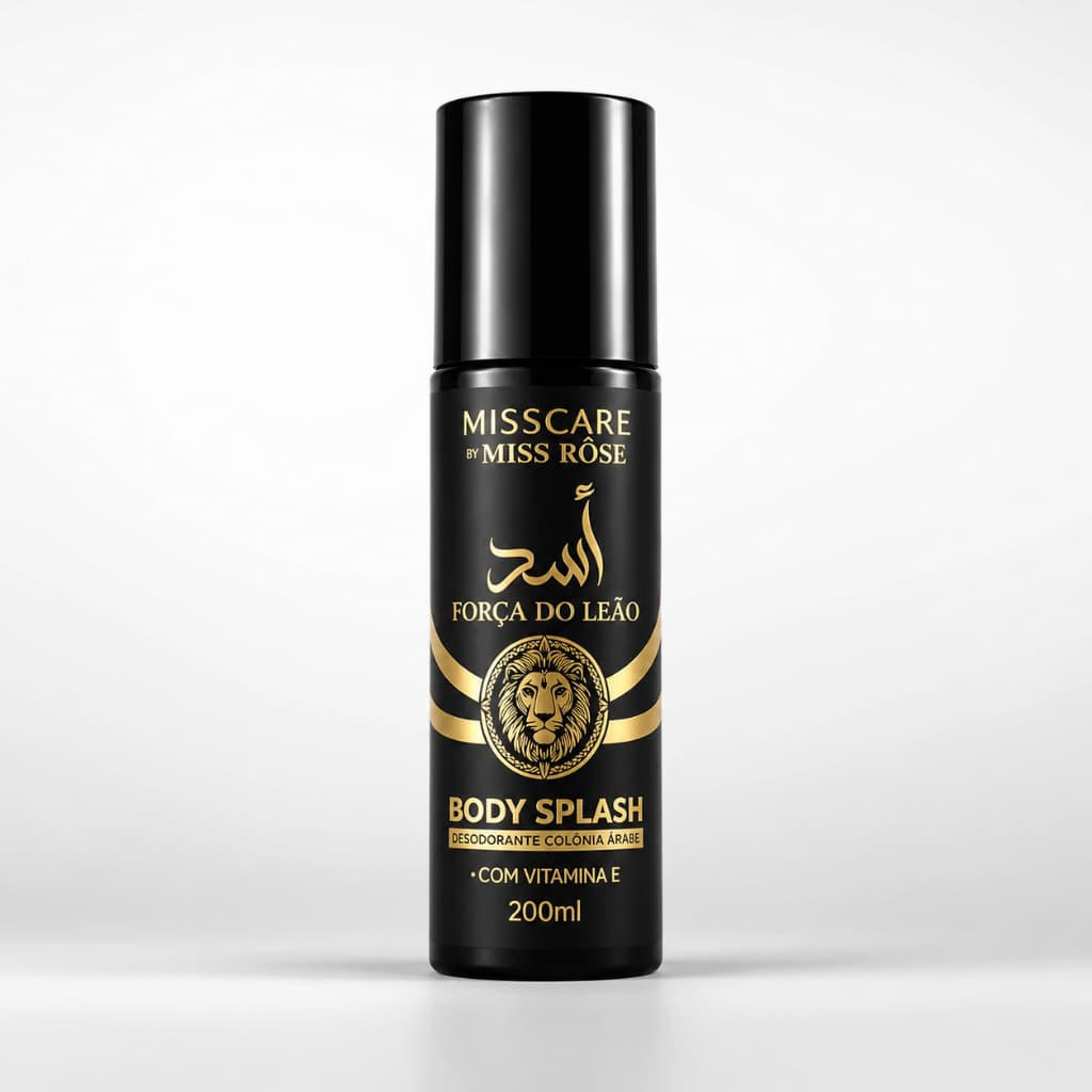 Body Splash Miss Rose Árabe Força do Leão Desodorante Colônia 200ML