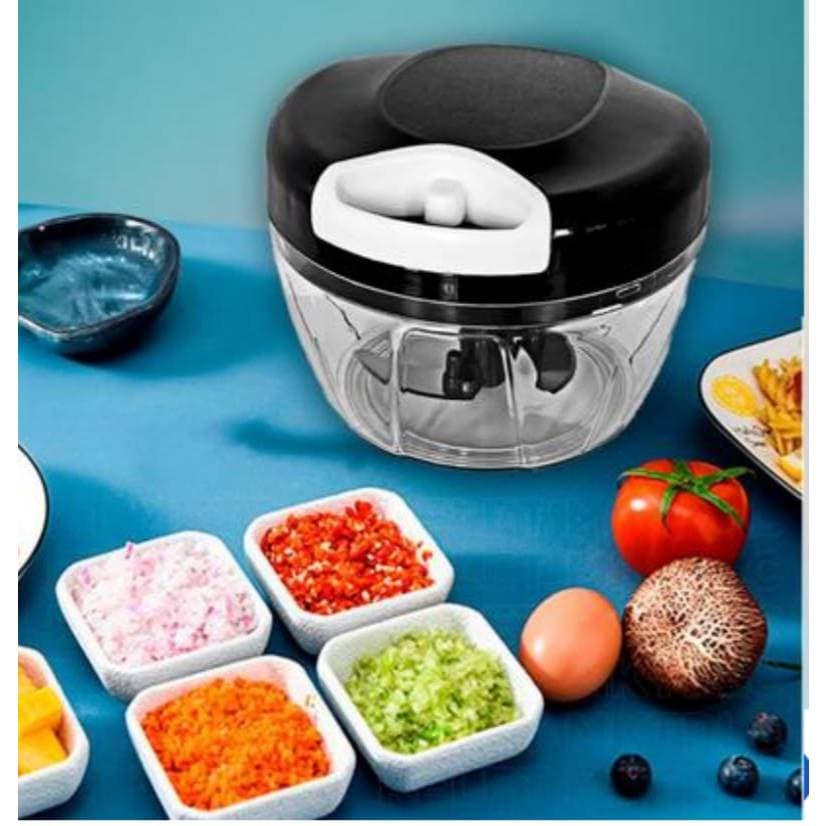 Triturador Manual 3 Lâminas Processador Alho Cebola Picador Legumes Cozinha