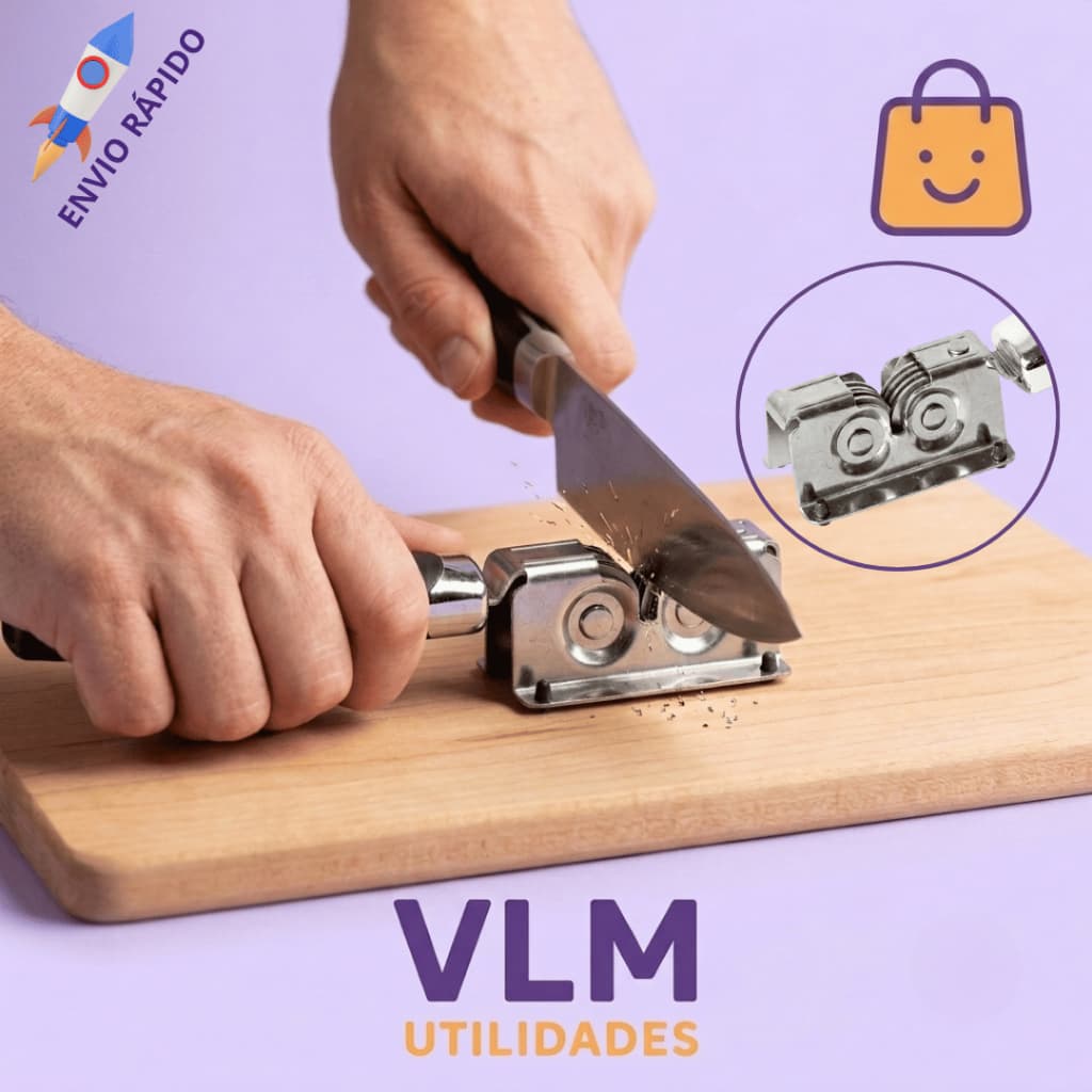 Amolador de Faca Afiador de Faca Inox Afiador Amolador de Facas e Tesouras para Uso Diário