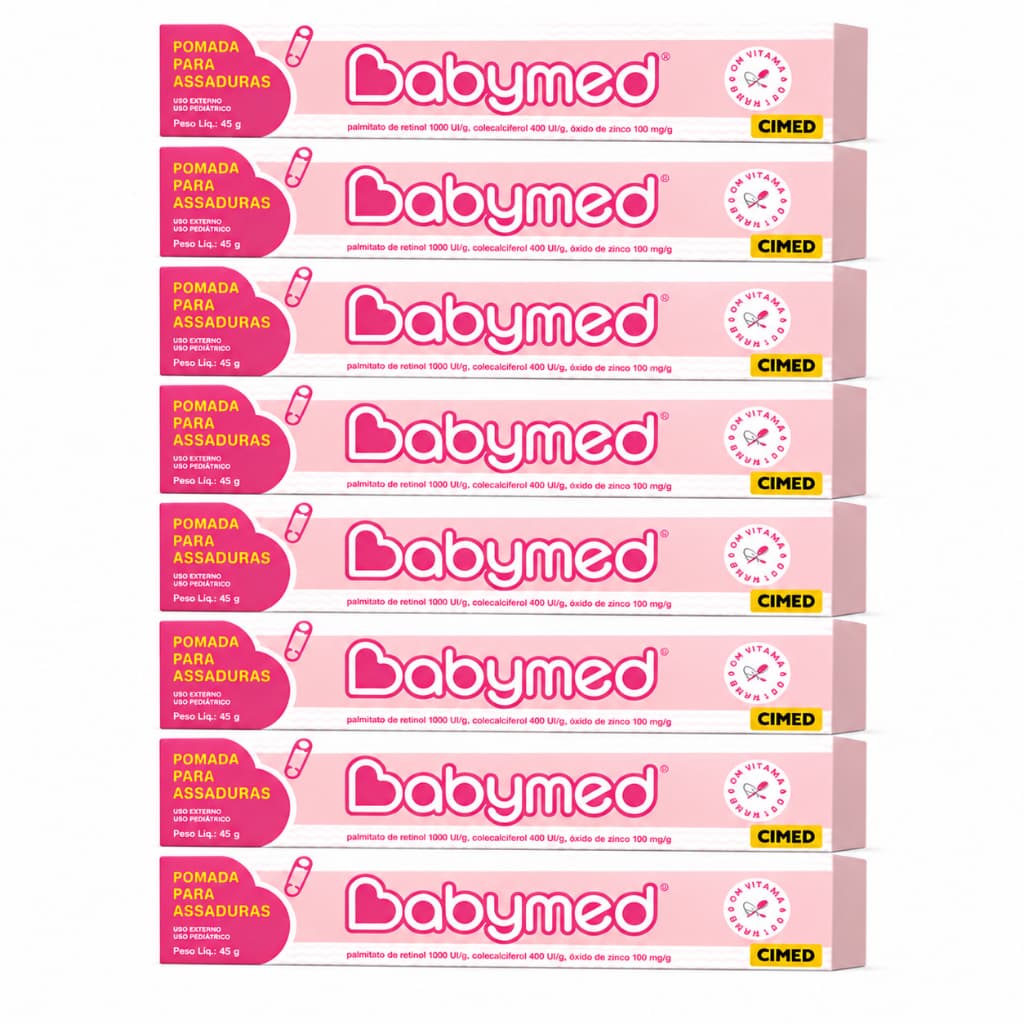 Kit 9 Babymed Rosa Pomada Para Assaduras 45g - Cimed