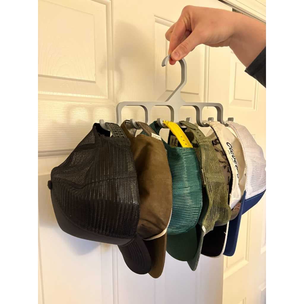 Cabide Organizador de Bonés 6 Lugares Suporte para Guarda-Roupa Closet impressão 3D Resistente Anti-Amasso