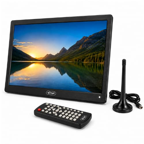 Monitor TV Digital Portátil 14,1" LCD HDMI USB Bateria 2400mAh Recarregável Controle Remoto Antena