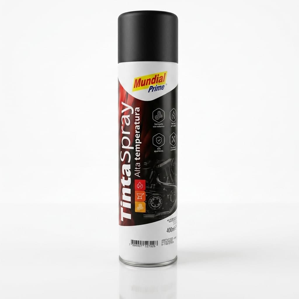 Tinta Spray Alta Temperatura Aeroflex Fosco 400ml Para Superfícies Expostas a Calor