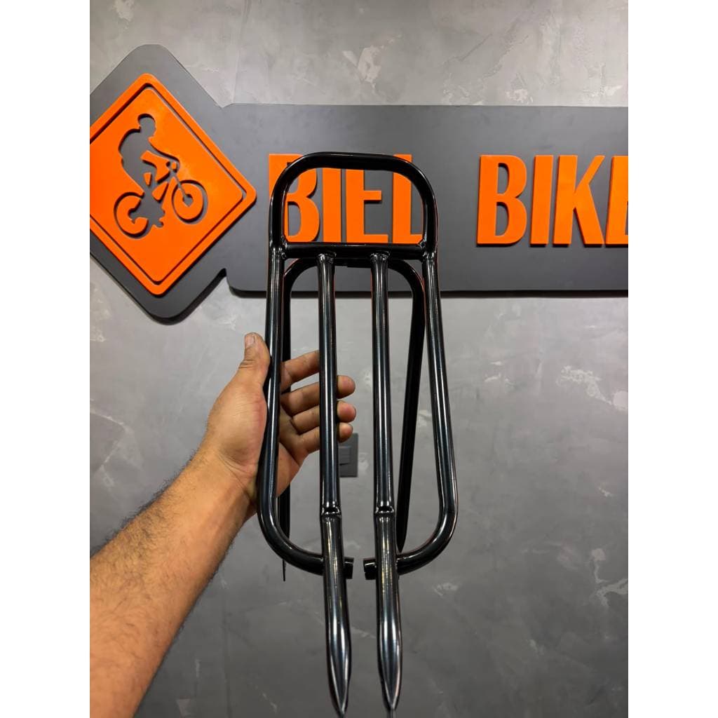 Bagageiro Traseiro para Bicicleta preto Bike Reforçado Suporte para Carga Bagagem Garupa