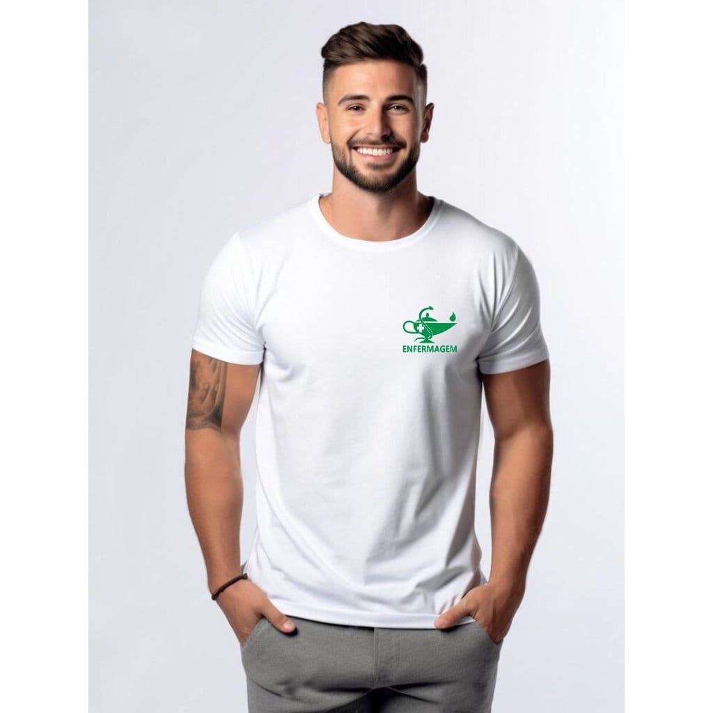 Camisa Camiseta Enfermeira Enfermeiro Enfermagem Profissão Símbolo Feminina Masculina Algodão