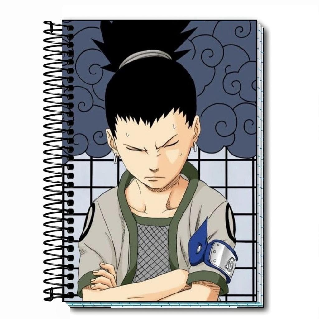Caderno Naruto Shippuden | Caderno Escolar Anime | Capa Dura | Espiral Reforçado | Material Escolar