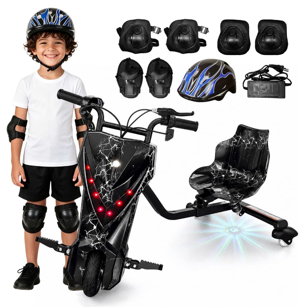 8.5" Triciclo Elétrico Drift Motorizado 350w Adulto/Infantil Polegadas 3 Velocidades Bluetooth Led Display para Idade 8+