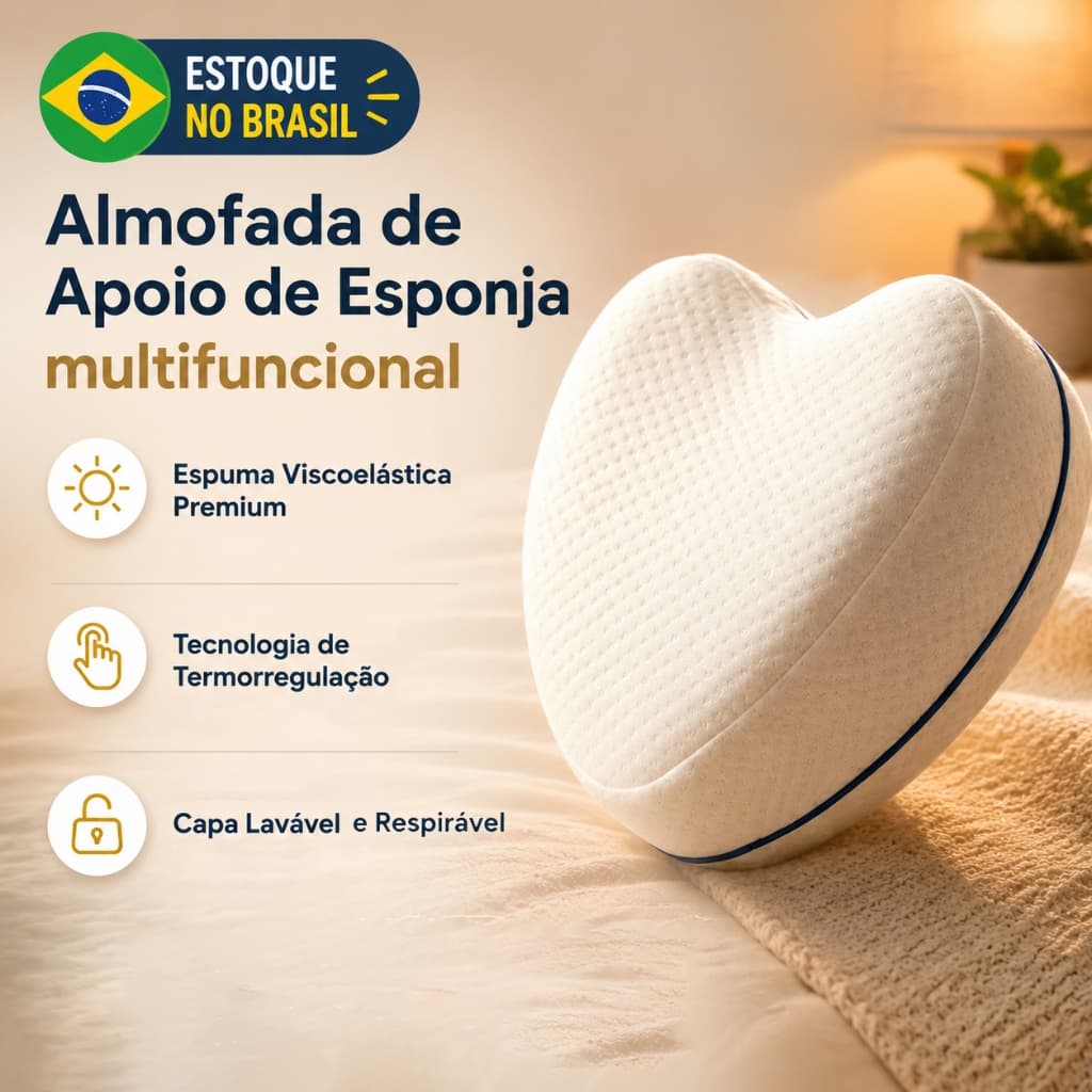 Travesseiro Almofada Ortopédica Para Pernas Joelhos E Pés Alívio Das Dores Conforto Dormir Espuma De Memória Postura