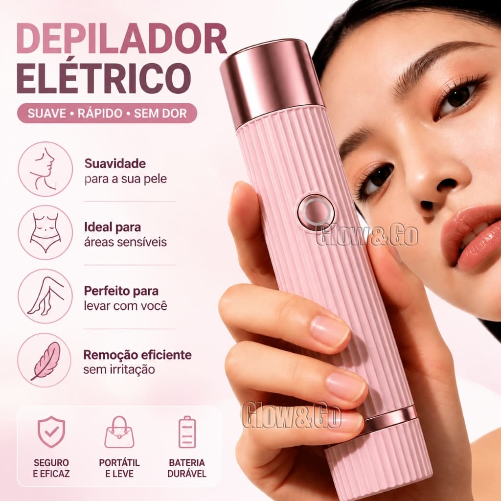 Depilador Eletrico Feminino Recarregável Removedor De Pelos Navalha Dupla - Envio Super Rápido