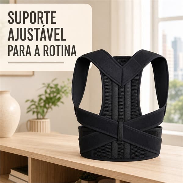 Corretor Postural Ajustável com Suporte para Costas Ombros e Coluna Colete Respirável para Trabalho Estudo e Dia a Dia