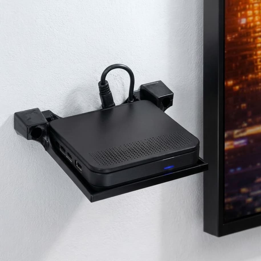 Suporte de Parede Universal para TV Box Conversor Digital Fire TV Stick Roku Sky Claro TV Blu-ray Modem e Controle