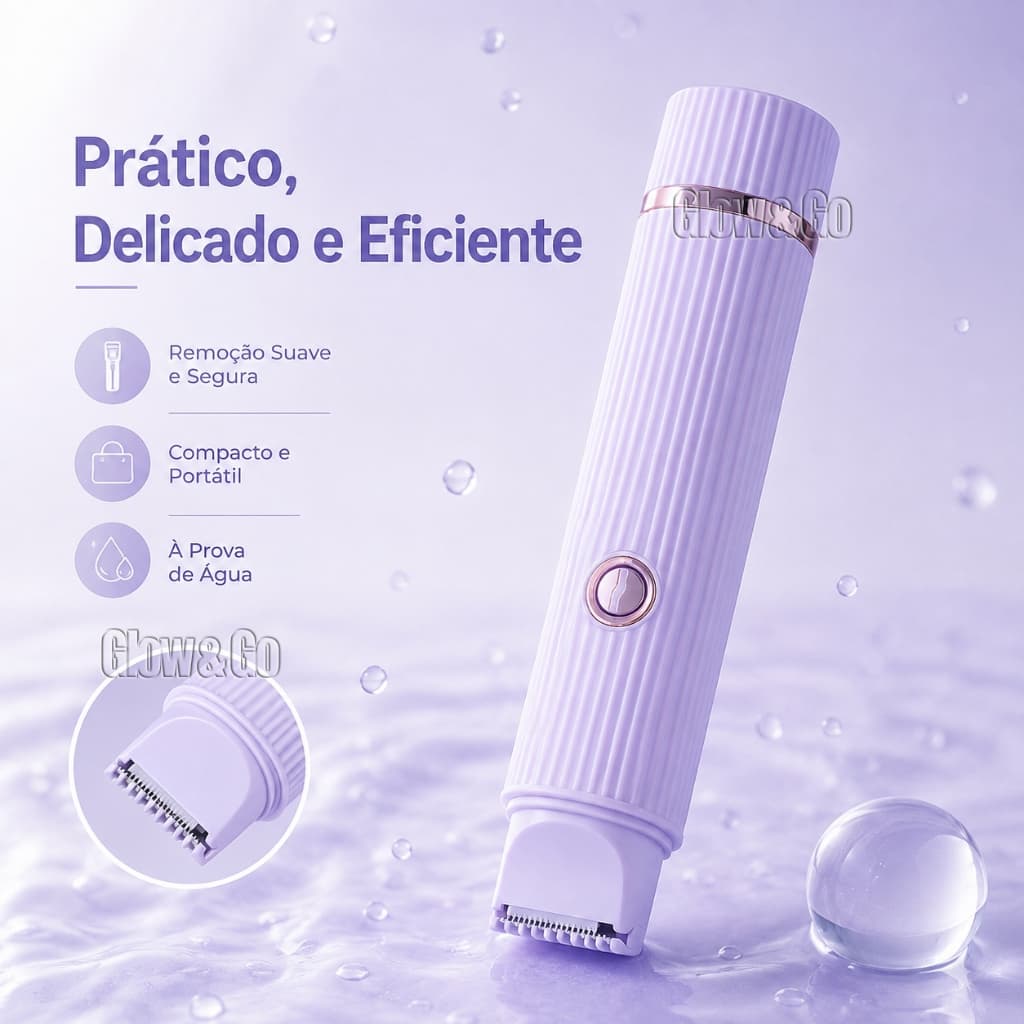 Depilador Eletrico Feminino Recarregável Removedor De Pelos Navalha Dupla
