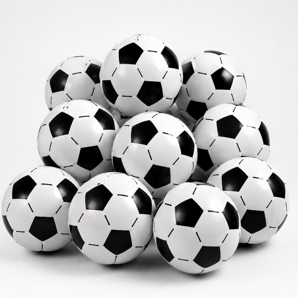 Bola Futebol branco e preto Vinil Pingo Dente De Leite Atacado