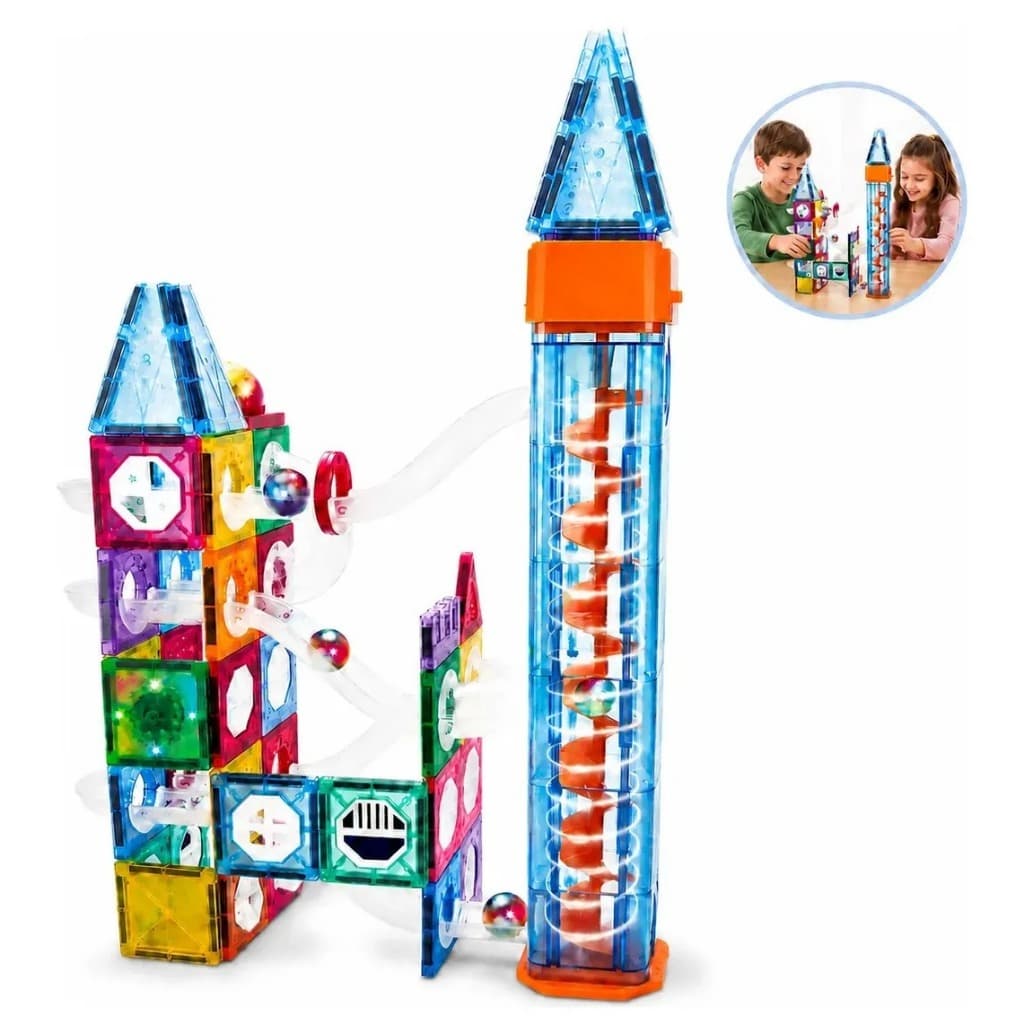 Blocos de Montar Magnéticos 106 Peças Brinquedo Infantil Educativo Construção Criativa Menino Menina