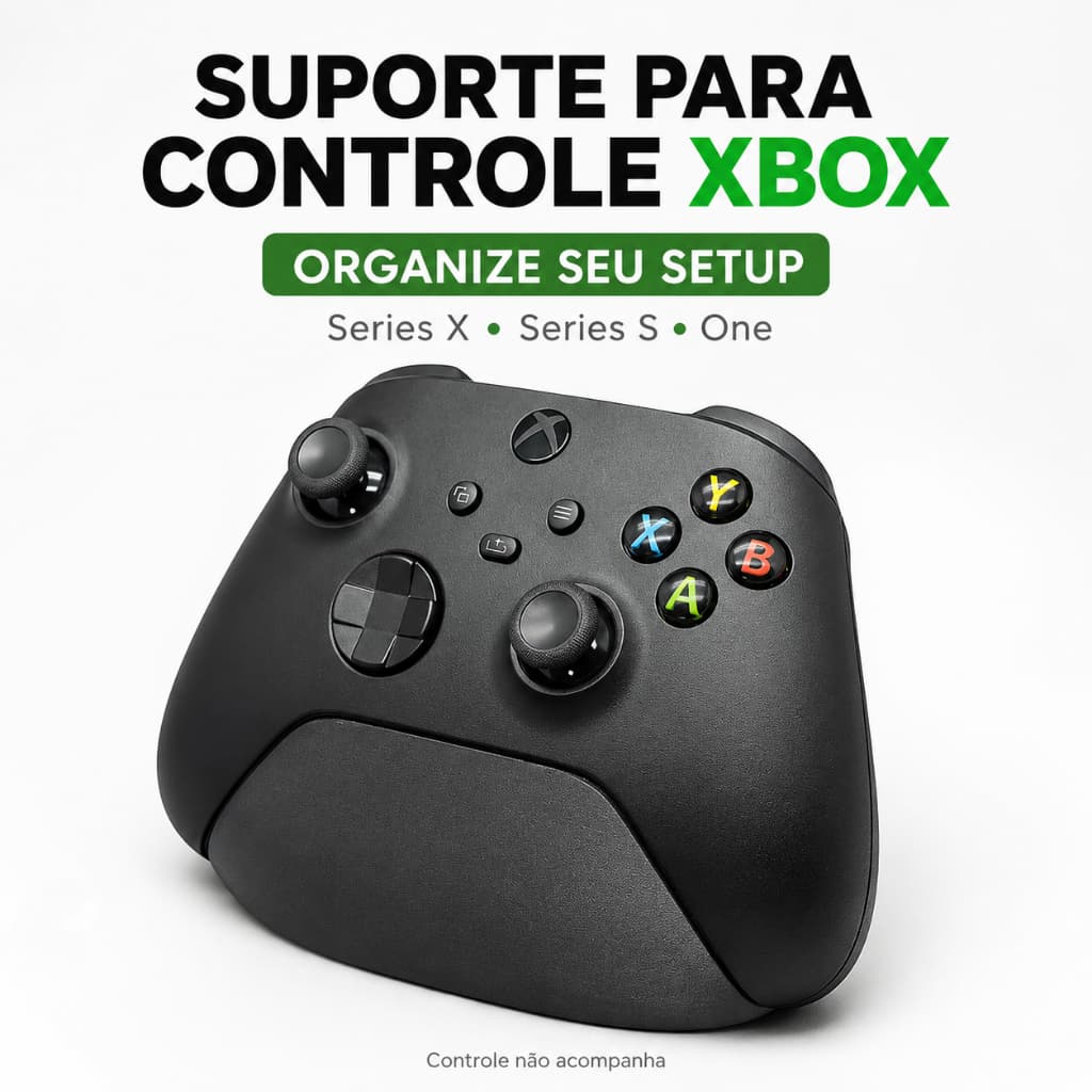Suporte para Controle Xbox Series X, Series S e Xbox One – Organizador Gamer de Mesa