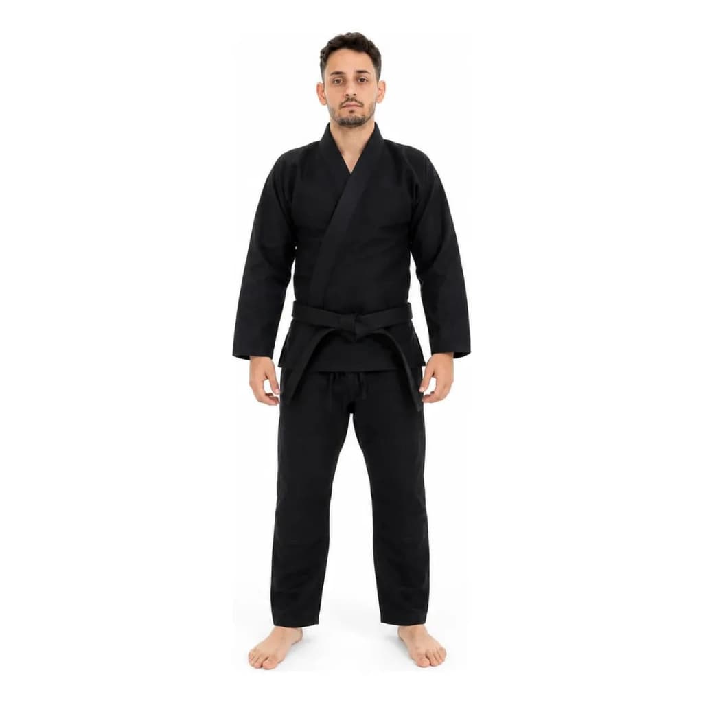 Kimono Jiu-jitsu Trançado Reforçado Preto Todos Os Tamanhos