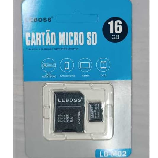 Cartão memória MicroSD 16GB Leboss