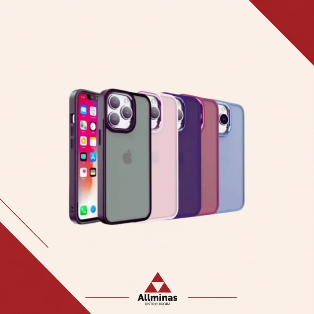 Capa Space II Acrilico Fosca iPhone 15 PRO - Borda Toque Siliconada Case Premium