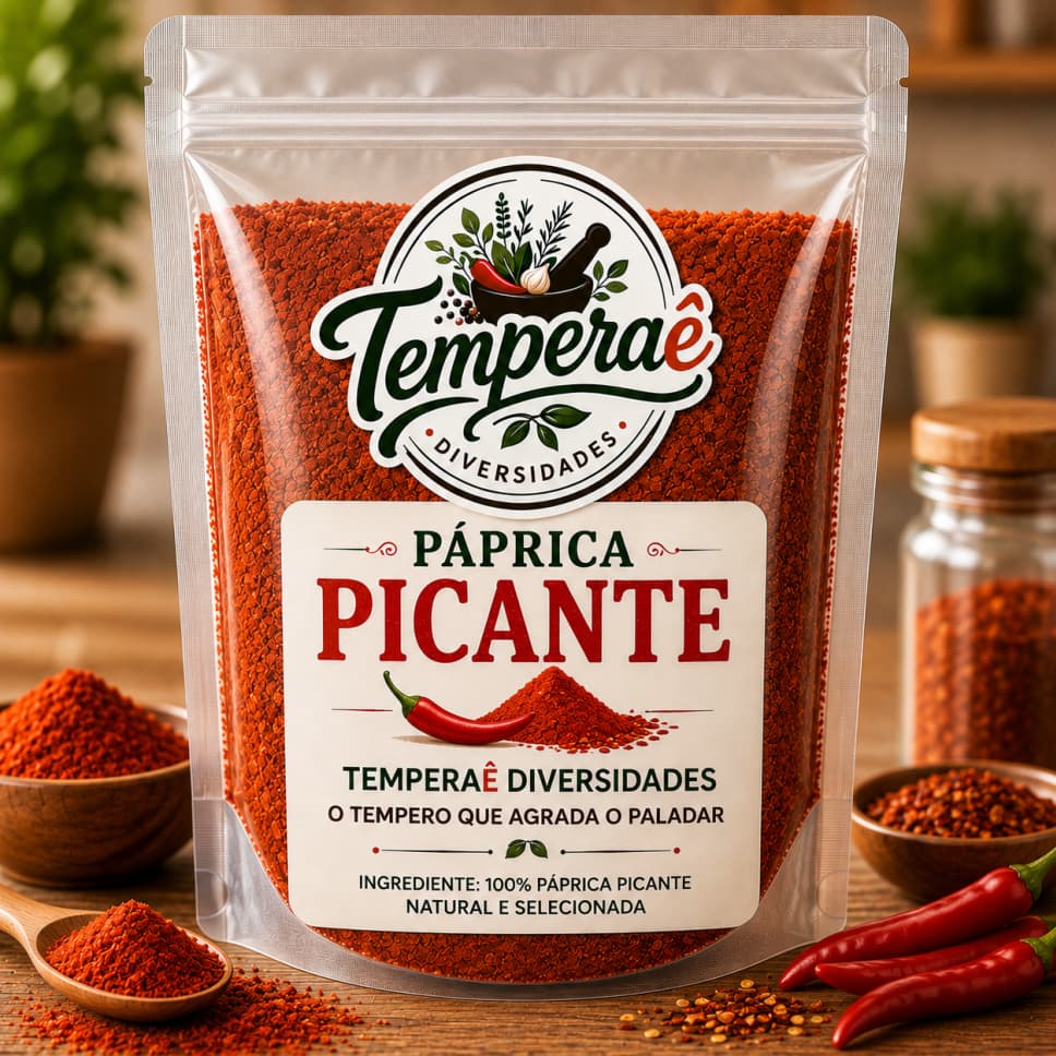 Páprica Picante Para Cozinha Natural Especiarias Para Comida Sem Conservantes