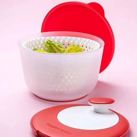 Tupperware Centrífuga Plus Secadora de Salada Vermelha 3,9 litros Linha Preparação