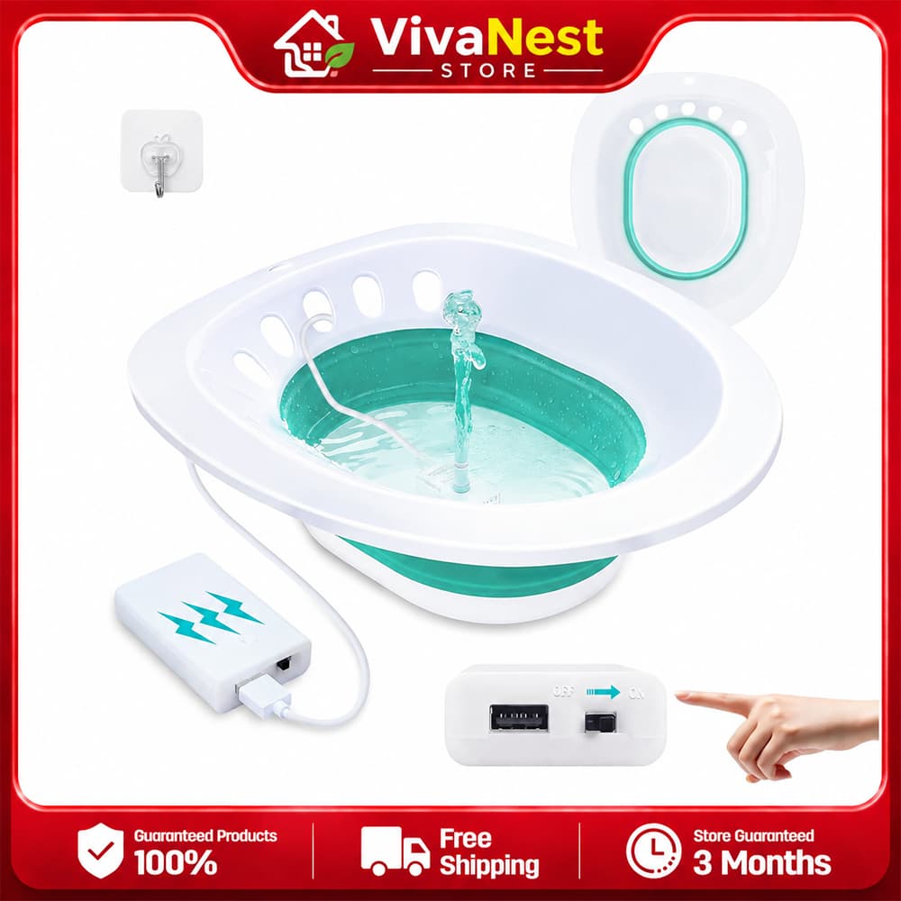 Bacia Para Banho De Assento Dobrável E Higiene Íntima Compacta para Higiene Pessoal