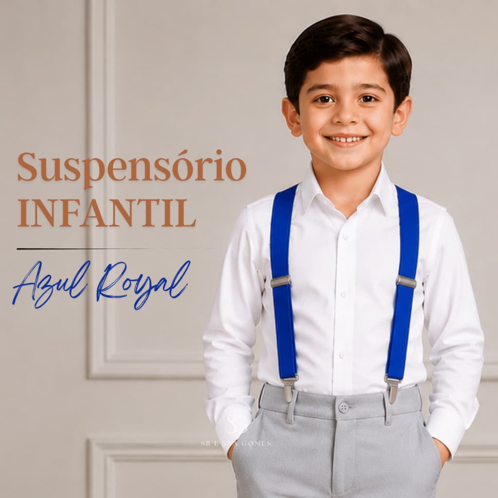 Suspensório Azul Royal Infantil